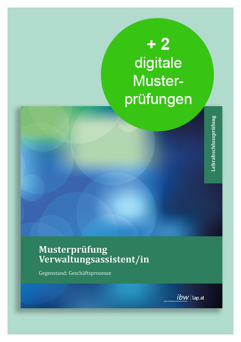 Zusatz Musterprüfungen Geschäftsprozesse Verwaltungsassistent/in - Download Einzel-Lizenz ibw